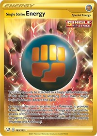 Single Strike Energy Secret 183/163 Battle Styles Pokémon card
