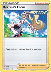 Korrina's Focus 128/163 Battle Styles Reverse Holo Pokémon card