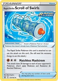 Rapid Strike Scroll of Swirls 131/163 Battle Styles Reverse Holo Pokémon card