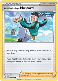 Rapid Strike Style Mustard 132/163 Battle Styles Reverse Holo Pokémon card