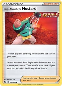 Single Strike Style Mustard 134/163 Battle Styles Reverse Holo Pokémon card