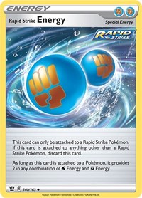 Rapid Strike Energy 140/163 Battle Styles Reverse Holo Pokémon card