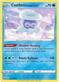 Castform Snowy Form 034/198 · Reverse Holo