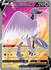 Galarian Articuno V Full Art 169/198