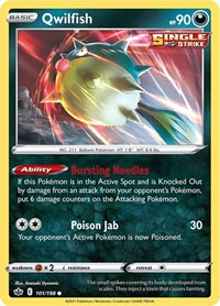 Qwilfish 101/198 · Reverse Holo