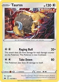 Tauros 115/198 · Reverse Holo