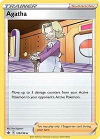 Agatha 129/198 Chilling Reign Reverse Holo Pokémon card