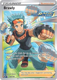 Brawly Full Art 188/198 Chilling Reign Pokémon card