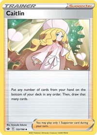 Caitlin 132/198 Chilling Reign Reverse Holo Pokémon card
