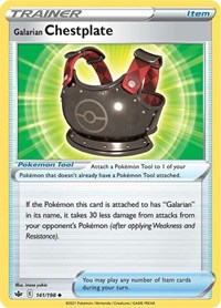 Galarian Chestplate 141/198 Chilling Reign Reverse Holo Pokémon card