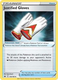 Justified Gloves 143/198 Chilling Reign Reverse Holo Pokémon card