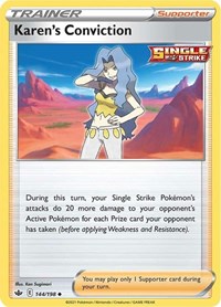 Karen's Conviction 144/198 Chilling Reign Reverse Holo Pokémon card