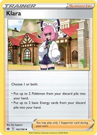 Klara 145/198 Chilling Reign Reverse Holo Pokémon card