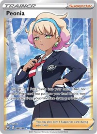 Peonia Full Art 196/198 Chilling Reign Pokémon card