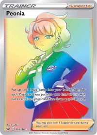 Peonia Secret 219/198 Chilling Reign Pokémon card