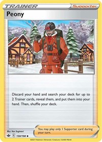 Peony 150/198 Chilling Reign Reverse Holo Pokémon card