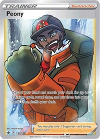 Peony Full Art 197/198 Chilling Reign Pokémon card