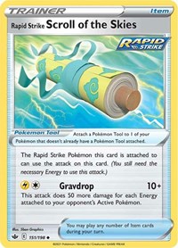 Rapid Strike Scroll of the Skies 151/198 Chilling Reign Reverse Holo Pokémon card