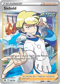 Siebold Full Art 198/198 Chilling Reign Pokémon card