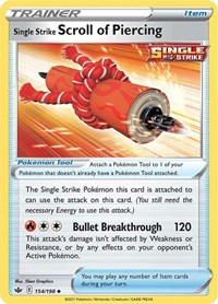 Single Strike Scroll of Piercing 154/198 Chilling Reign Reverse Holo Pokémon card