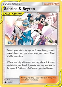 Sabrina & Brycen SM246 SM Promos Pokémon card