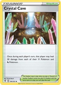 Crystal Cave 144/203 Evolving Skies Reverse Holo Pokémon card