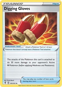 Digging Gloves 145/203 Evolving Skies Reverse Holo Pokémon card