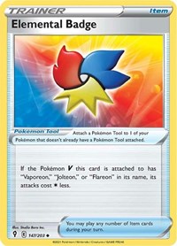 Elemental Badge 147/203 Evolving Skies Reverse Holo Pokémon card