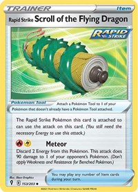 Rapid Strike Scroll of the Flying Dragon 153/203 Evolving Skies Reverse Holo Pokémon card