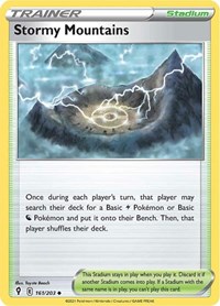 Stormy Mountains 161/203 Evolving Skies Reverse Holo Pokémon card
