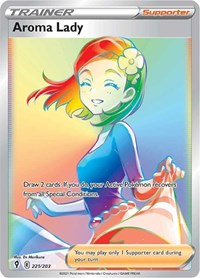 Aroma Lady Secret 221/203 Evolving Skies Pokémon card