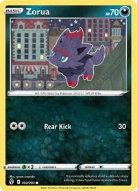 Zorua 102/203 · Reverse Holo