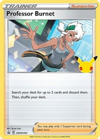 Professor Burnet (25th Anniversary Stamp) SWSH167 Sword & Shield Promo Cards Pokémon card