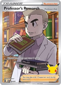 Professor's Research [Professor Oak] Full Art 024/025 Celebrations Pokémon card