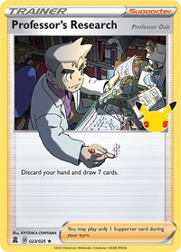 Professor's Research [Professor Oak] 023/025 Celebrations Pokémon card