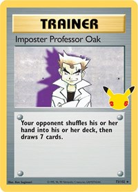 Imposter Professor Oak 73/102 Celebrations: Classic Collection Pokémon card
