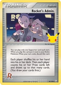 Rocket's Admin. 86/109 Celebrations: Classic Collection Pokémon card