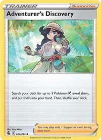 Adventurer's Discovery 224/264 Fusion Strike Reverse Holo Pokémon card