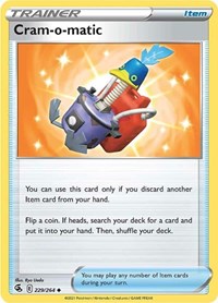 Cram-o-matic 229/264 Fusion Strike Reverse Holo Pokémon card