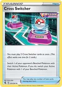 Cross Switcher 230/264 Fusion Strike Reverse Holo Pokémon card