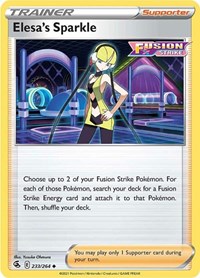 Elesa's Sparkle 233/264 Fusion Strike Reverse Holo Pokémon card