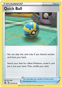 Quick Ball 237/264 Fusion Strike Reverse Holo Pokémon card