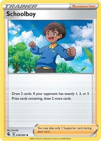 Schoolboy 238/264 Fusion Strike Reverse Holo Pokémon card