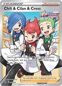 Chili & Cilan & Cress Full Art 258/264 Fusion Strike Pokémon card