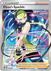 Elesa's Sparkle Full Art 260/264 Fusion Strike Pokémon card