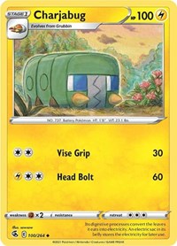 Charjabug 100/264 · Reverse Holo