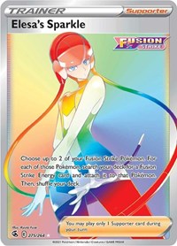 Elesa's Sparkle Secret 275/264 Fusion Strike Pokémon card
