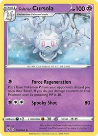 Galarian Cursola 118/264 · Reverse Holo