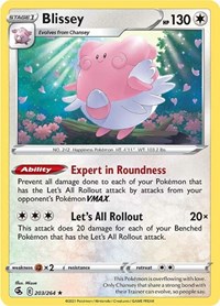 Blissey 203/264 · Reverse Holo