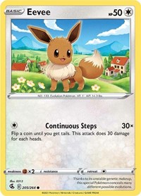 Eevee 205/264 · Reverse Holo